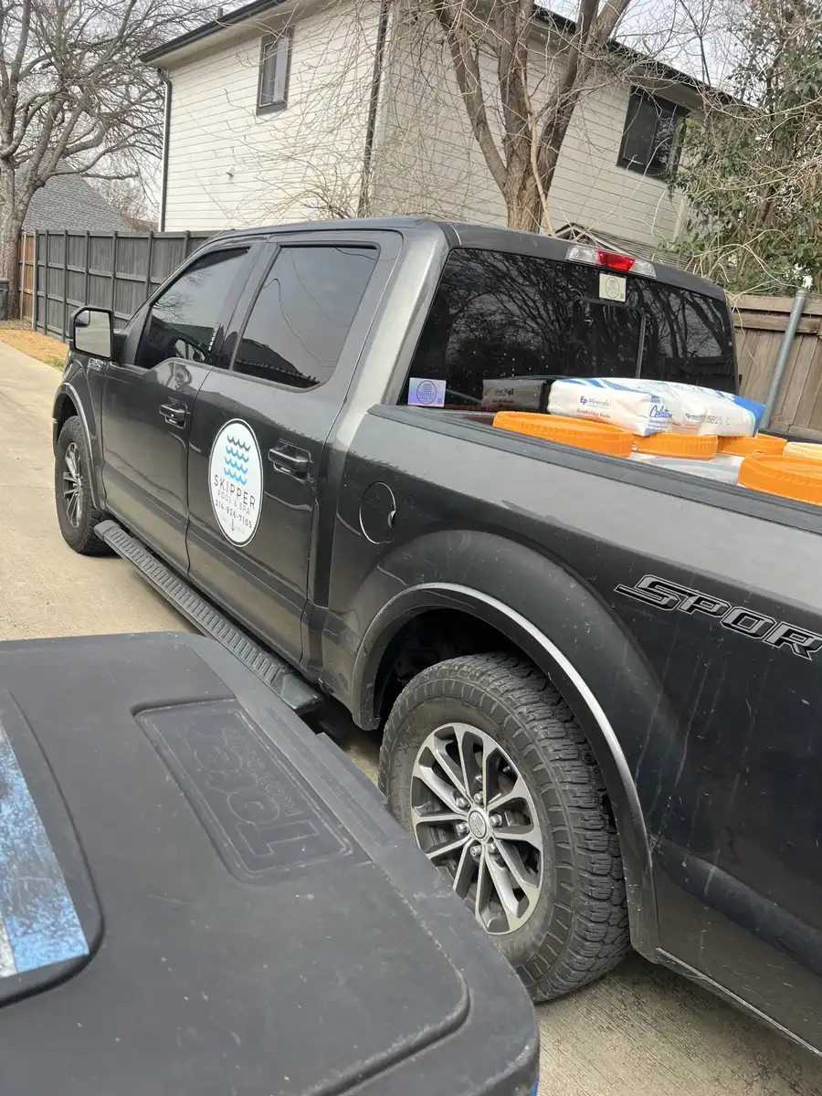 Skipper F-150 with supplies in the bed