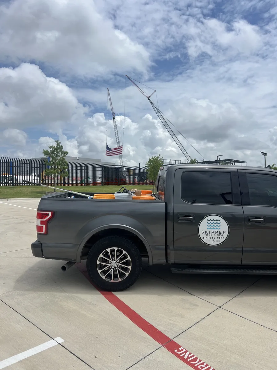 Skipper F-150 with route gear in the bed