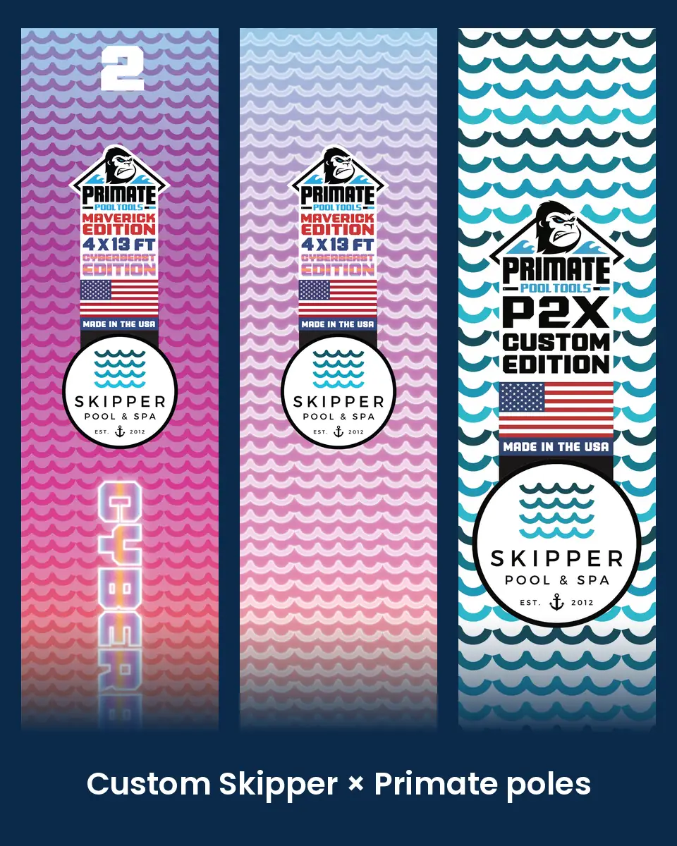 Custom Skipper x Primate poles on navy